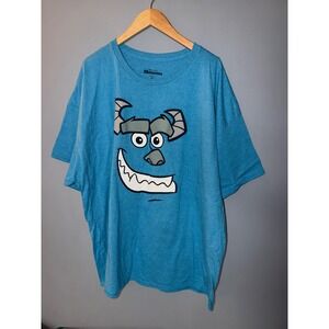 Disney Pixar Monsters Inc Sulley Face Graphic T Shirt 3XL Blue